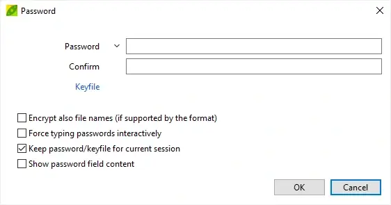 Шифрование имен файлов в архивах, скрытие содержимого